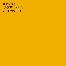 #F2AF00 - Yellow Sea Color Image